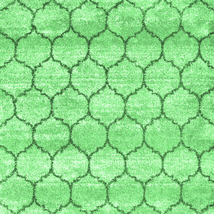 Square Trellis Emerald Green Modern Rug, con3059emgrn