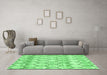 Trellis Emerald Green Modern Area Rugs in a Living Room,, wshcon3059emgrn