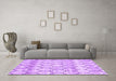 Trellis Purple Modern Area Rugs in a Living Room, wshcon3059pur