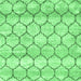 Square Trellis Emerald Green Modern Area Rugs, wshcon3059emgrn