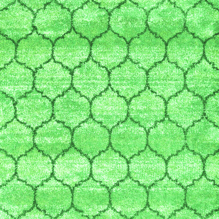 Round Trellis Green Modern Area Rugs, wshcon3059grn