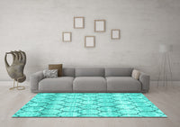 Trellis Turquoise Modern Rug, wshcon3059turq