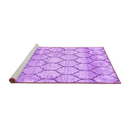 Sideview of Trellis Purple Modern Area Rugs, wshcon3059pur