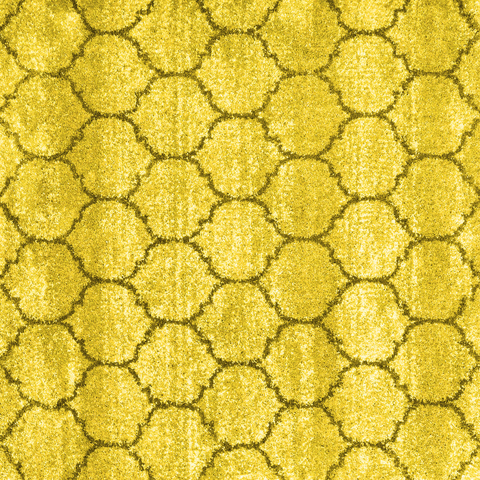 Square Trellis Yellow Modern Rug, wshcon3059yw