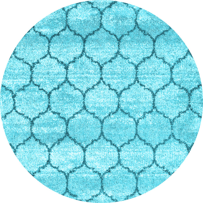 Round Trellis Light Blue Modern Rug, wshcon3059lblu