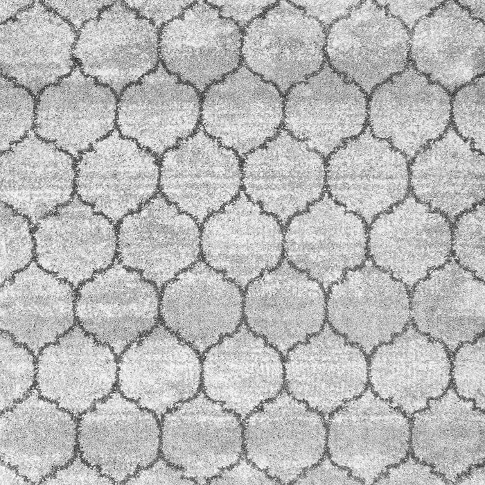 Serging Thickness of Trellis Gray Modern Rug, con3059gry