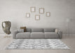 Trellis Gray Modern Rug in a Living Room,, wshcon3059gry