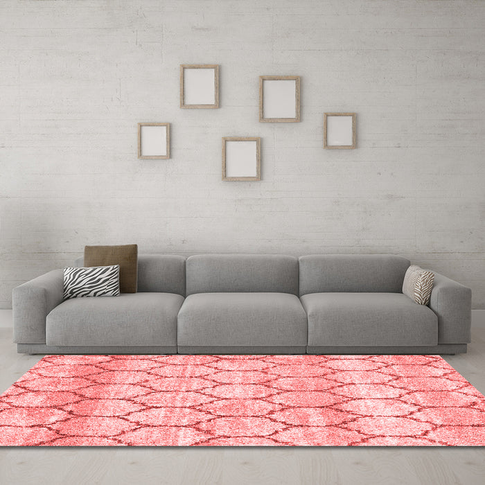 Modern Red Washable Rugs