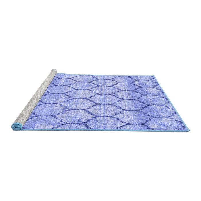 Sideview of Trellis Blue Modern Rug, wshcon3059blu