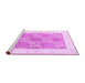 Sideview of Machine Washable Abstract Purple Contemporary Area Rugs, wshcon305pur