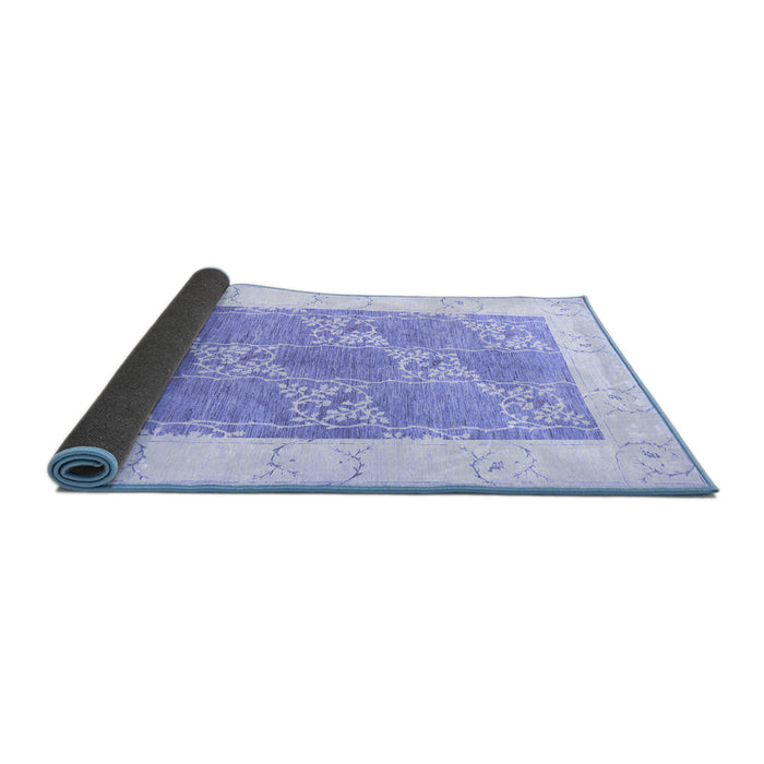 Sideview of Abstract Blue Contemporary Rug, con305blu
