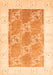 Serging Thickness of Machine Washable Abstract Orange Contemporary Area Rugs, wshcon305org