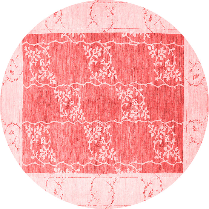 Machine Washable Abstract Red Contemporary Rug, wshcon305red