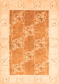 Abstract Orange Contemporary Rug, con305org