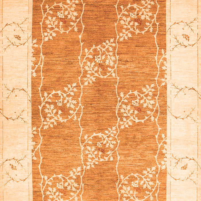 Abstract Orange Contemporary Rug, con305org