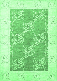 Abstract Emerald Green Contemporary Rug, con305emgrn