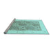 Sideview of Machine Washable Abstract Light Blue Contemporary Rug, wshcon305lblu