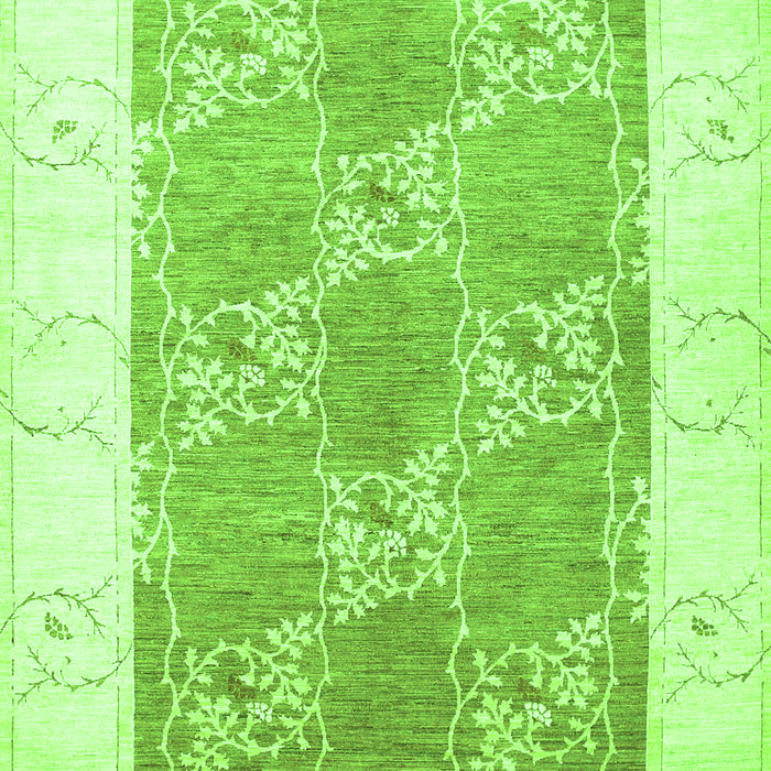 Abstract Green Contemporary Rug, con305grn