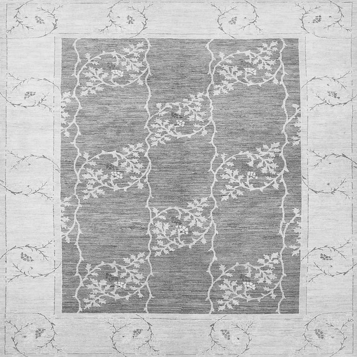 Serging Thickness of Abstract Gray Contemporary Rug, con305gry