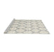 Serging Thickness of Machine Washable Contemporary Antique White Beige Rug, wshcon3060