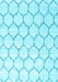 Machine Washable Terrilis Light Blue Contemporary Rug, wshcon3060lblu