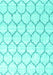 Machine Washable Terrilis Turquoise Contemporary Area Rugs, wshcon3060turq