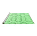 Sideview of Machine Washable Terrilis Emerald Green Contemporary Area Rugs, wshcon3060emgrn