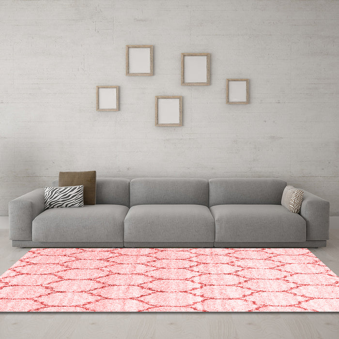 Contemporary Red Washable Rugs