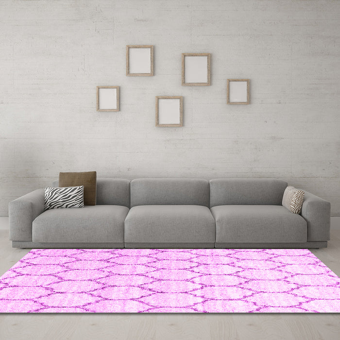 Machine Washable Terrilis Pink Contemporary Rug in a Living Room, wshcon3060pnk