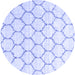 Round Terrilis Blue Contemporary Rug, con3060blu