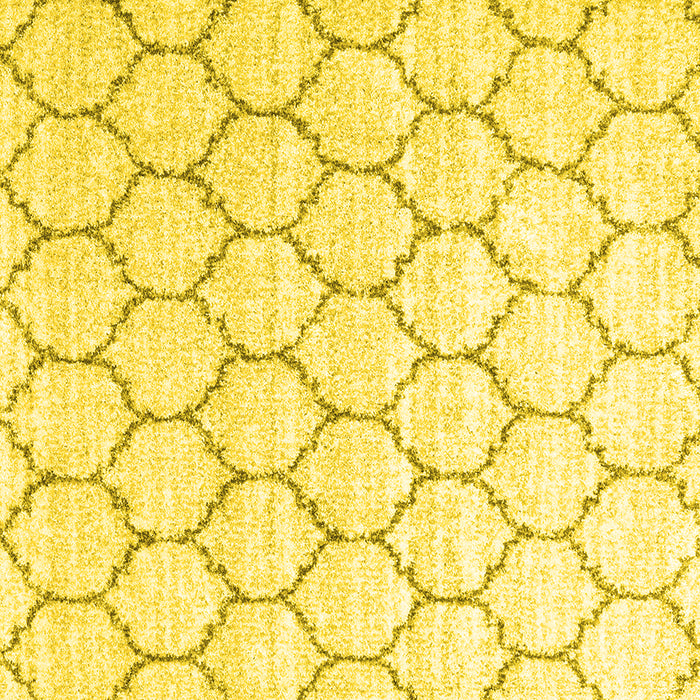 Square Machine Washable Terrilis Yellow Contemporary Rug, wshcon3060yw