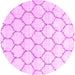 Round Terrilis Pink Contemporary Rug, con3060pnk