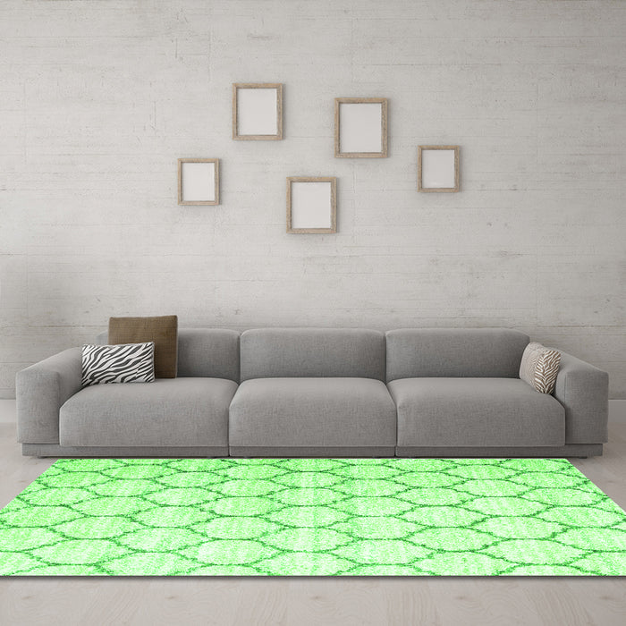 Machine Washable CON3061X Green CON3061X Area Rugs in a Living Room,, wshcon3061grn
