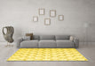 Machine Washable CON3061X Yellow CON3061X Rug in a Living Room, wshcon3061yw