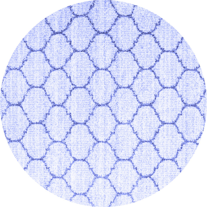 Round Machine Washable CON3061X Blue CON3061X Rug, wshcon3061blu