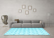 Machine Washable CON3061X Light Blue CON3061X Rug in a Living Room, wshcon3061lblu