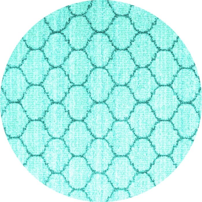 Round Machine Washable CON3061X Turquoise CON3061X Area Rugs, wshcon3061turq