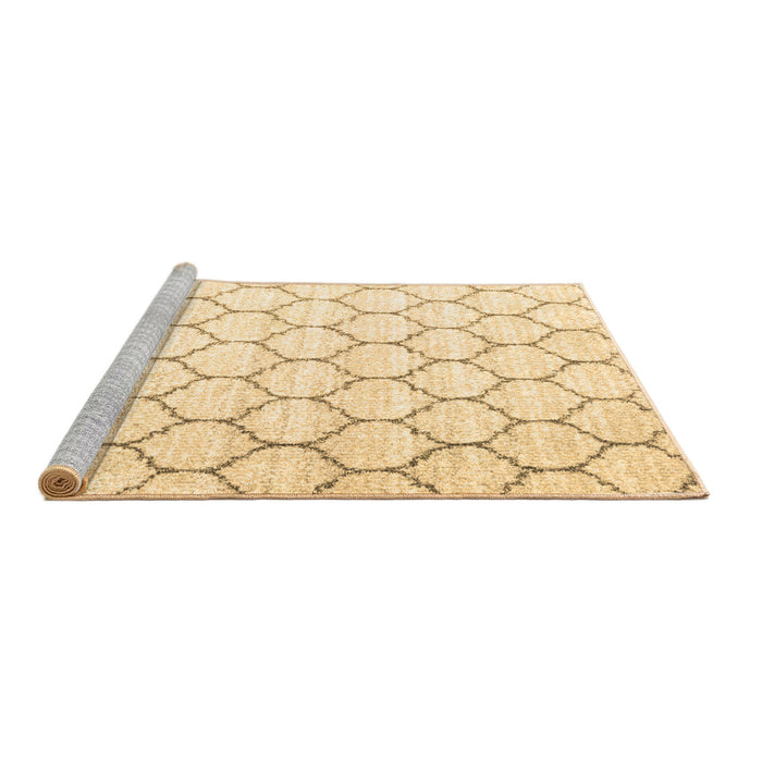 Sideview of Machine Washable CON3061X Brown CON3061X Rug, wshcon3061brn