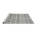 Serging Thickness of Contemporary Gray Abstract Machine Washable Rug, wshcon3062