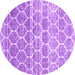 Round Machine Washable CON3062X Purple CON3062X Area Rugs, wshcon3062pur