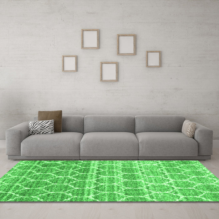 Machine Washable CON3062X Green CON3062X Area Rugs in a Living Room,, wshcon3062grn