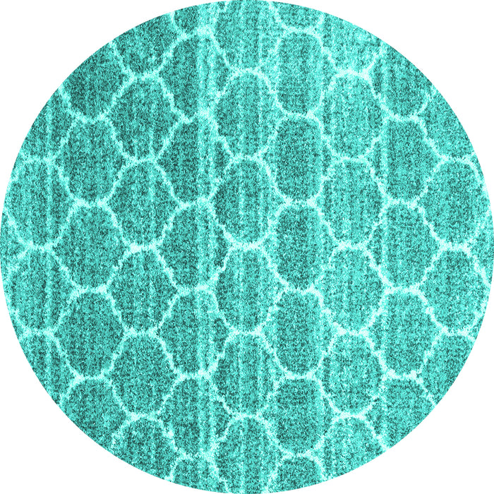 Round Machine Washable CON3062X Turquoise CON3062X Area Rugs, wshcon3062turq