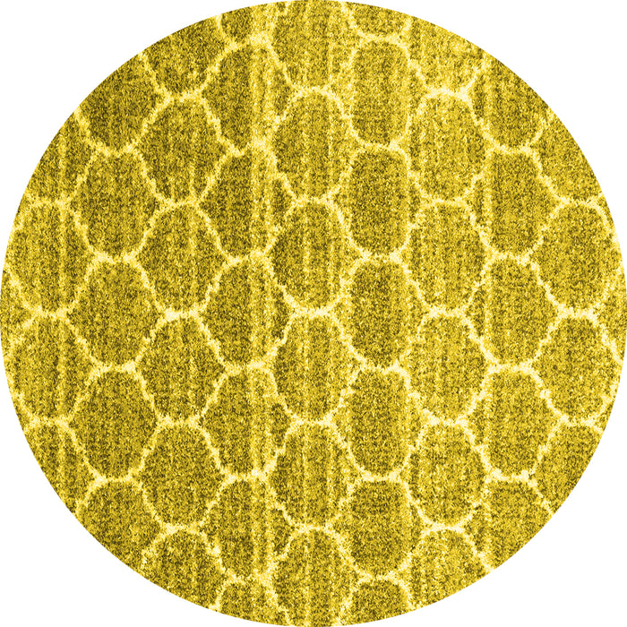 Round Machine Washable CON3062X Yellow CON3062X Rug, wshcon3062yw