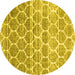 Round Machine Washable CON3062X Yellow CON3062X Rug, wshcon3062yw