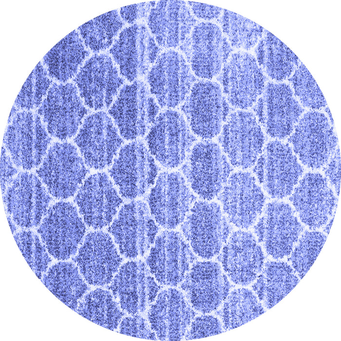 Round Machine Washable CON3062X Blue CON3062X Rug, wshcon3062blu