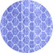 Round Machine Washable CON3062X Blue CON3062X Rug, wshcon3062blu