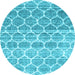 Round Machine Washable CON3062X Light Blue CON3062X Rug, wshcon3062lblu