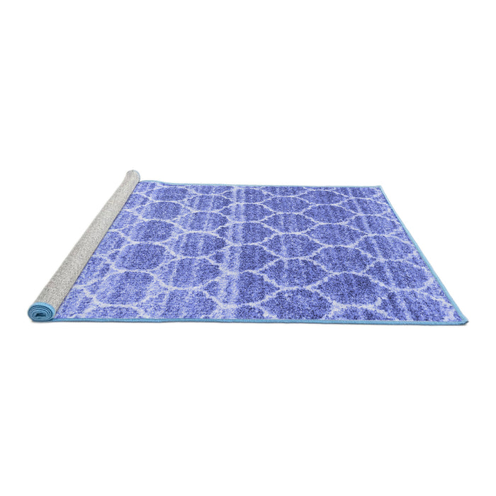 Sideview of Machine Washable CON3062X Blue CON3062X Rug, wshcon3062blu