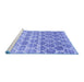 Sideview of Machine Washable CON3062X Blue CON3062X Rug, wshcon3062blu