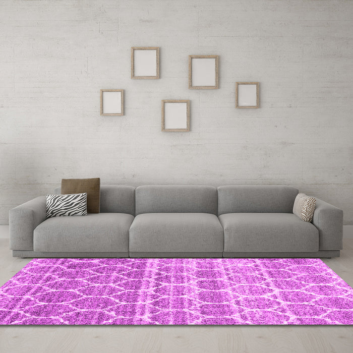 Machine Washable CON3062X Pink CON3062X Rug in a Living Room, wshcon3062pnk
